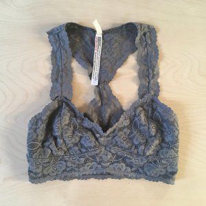Free People XS gray lace racerback Galloon bralette